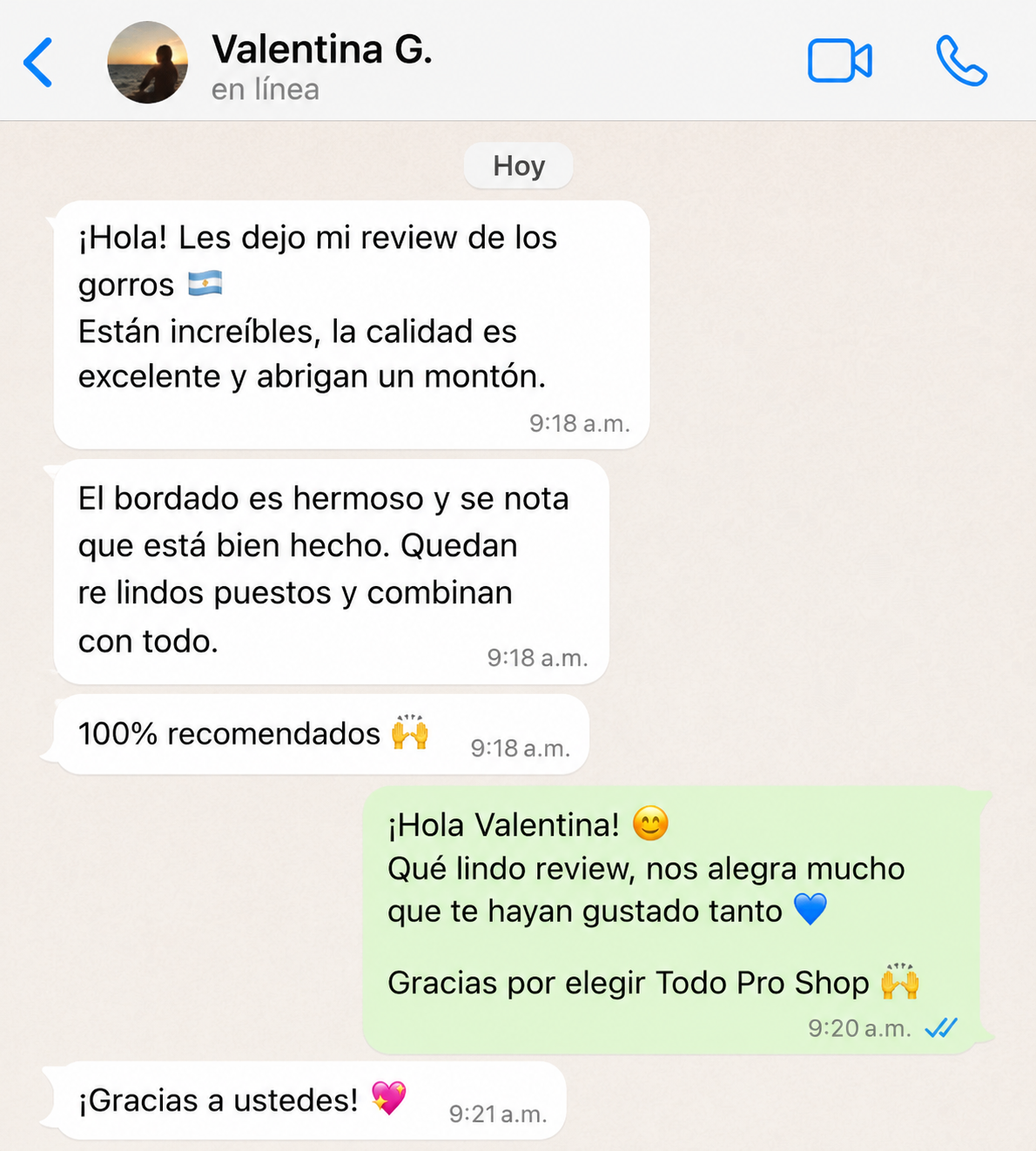 Review real de WhatsApp
